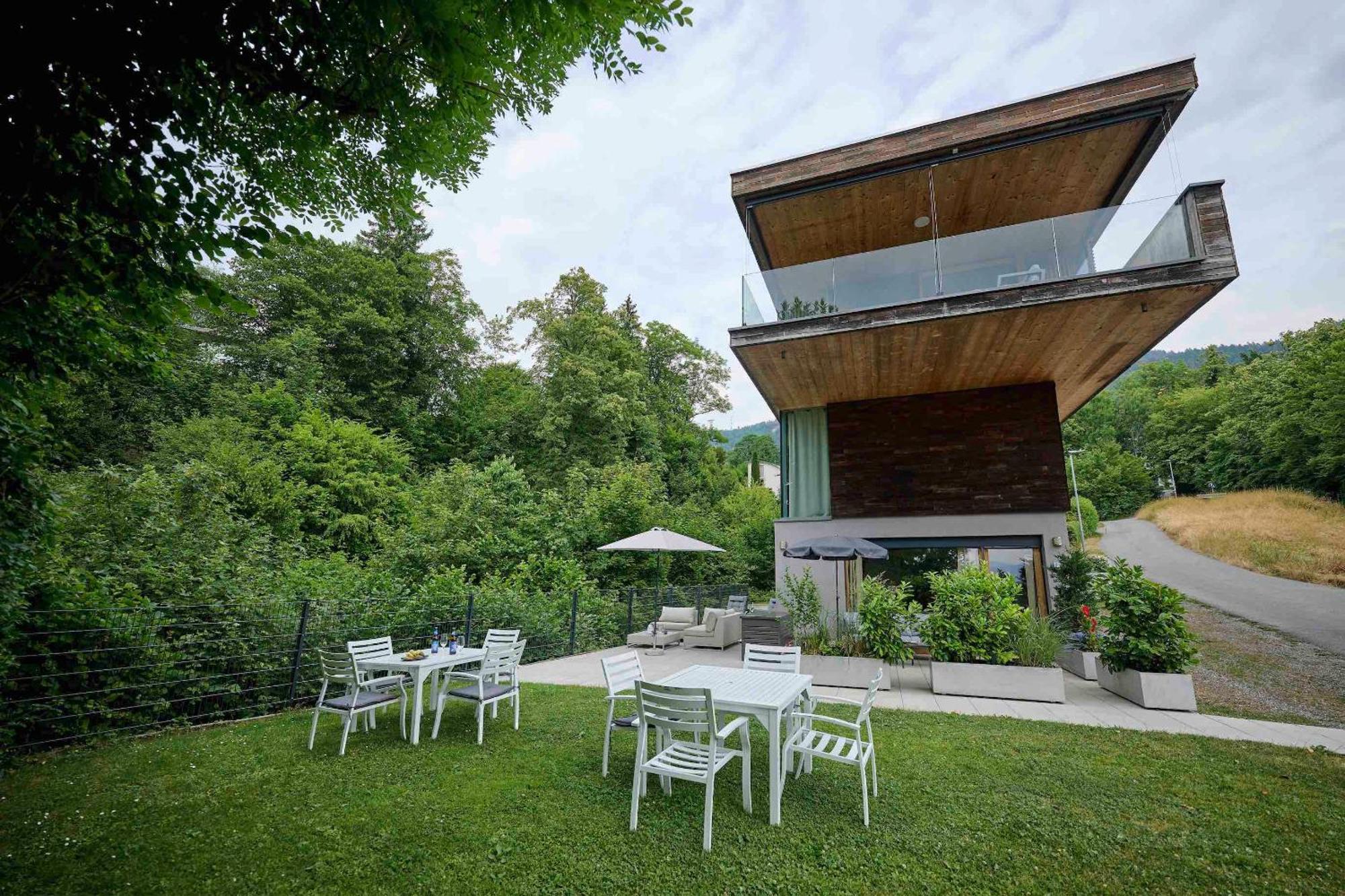 Design-Apartment im Architekten-Haus aus Holz Bregenz Exterior foto